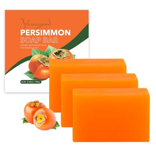 yoniagood 3 PCS Persimmon Soap Bar for Body Odor Control, Natural Deodorant Body Bar Soap for Old People Smell, Remove Strong Smell, Organic Eliminating Odor Wash Soap for Women & Men : Beauty & Personal Care