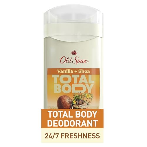Old Spice Whole Body Deodorant Stick for Men, Aluminum Free, Vanilla + Shea Scent, 24/7 Odor Protection, 24/7 Lasting Freshness, Dermatologist Tested, Gentle on Skin, Safe to Use All Over, 3.0 oz : Beauty & Personal Care